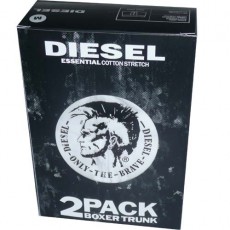 DIESEL LOT DE 2 BOXERS BLANC ESSENTIAL COTTON STRETCH