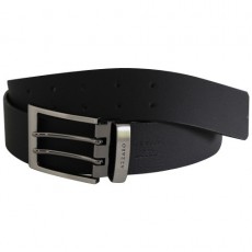 AZZARO - CEINTURE EN REFENTE DE CUIR DE VACHETTE BOUCLE ARDILLON DOUBLE