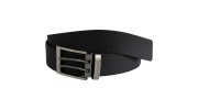 AZZARO - CEINTURE EN REFENTE DE CUIR DE VACHETTE BOUCLE ARDILLON DOUBLE