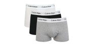 CALVIN KLEIN - PACK DE 3 BOXERS SHORTY COTON NOIR GRIS BLANC