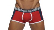 BOXER BASIC ROUGE AVEC ELASTIC CONTRASTE UN110  - ES COLLECTION