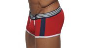 BOXER BASIC ROUGE AVEC ELASTIC CONTRASTE UN110  - ES COLLECTION