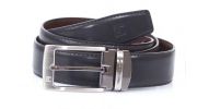 CEINTURE AJUSTABLE ET REVERSIBLE EN CUIR LISSE BOUCLE ARDILLON - TED LAPIDUS