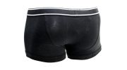 BOXER NOIR STRETCH COTON CEINTURE ARGENTEE- EMPORIO ARMANI