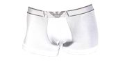 BOXER BLANC STRETCH COTON CEINTURE ARGENTEE - EMPORIO ARMANI