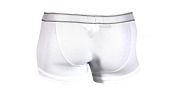 BOXER BLANC STRETCH COTON CEINTURE ARGENTEE - EMPORIO ARMANI