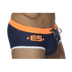 SLIP DE BAIN 1001 EUROPE NAVY / ORANGE - ES COLLECTION