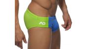 SLIP DE BAIN  BI COLOR BLEU/VERT ANIS  POOL ADS032 - ADDICTED