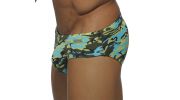 SLIP DE BAIN  MULTICOLOR CAMOUFLAGE TURQUOISE ADS056 - ADDICTED