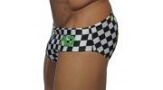 SLIP DE BAIN  DAMIER NOIR  MULTI COLORED CHECKERED ADS050 - ADDICTED