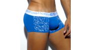 BOXER SHORTY BLEU ROYAL GEOMETRIC EN MODAL UN174 - ES COLLECTION