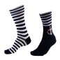 PACK DE 2 CHAUSSETTES MARINE LOGO HAUTE COTON (1 RAYEE ET 1 UNIS) - ARMANI