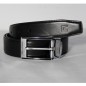 CEINTURE EN CUIR LISSE AJUSTABLE ET REVERSIBLE  BOUCLE ARDILLON - TED LAPIDUS