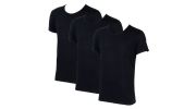 PACK DE 3 T-SHIRT NOIR MANCHES COURTES COL ROND - TOMMY HILFIGER