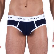 SLIP COTON NAVY CEINTURE BLANCHE - GARCON FRANCAIS