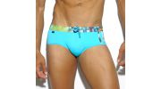 SLIP DE BAIN TURQUOISE CONTRAST STRIPES 1722 – ES COLLECTION