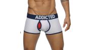 BOXER BLANC CONTRASTED MESH  AD497 - ADDICTED