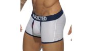 BOXER BLANC CONTRASTED MESH  AD497 - ADDICTED