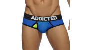 SLIP BLEU ROYAL CONTRASTED MESH  AD496 - ADDICTED