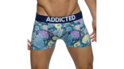 BOXER NAVY MICROFIBRE FLORAL DIGITAL  AD517 - ADDICTED