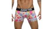 BOXER NOIR MICROFIBRE FLORAL DIGITAL  AD517 - ADDICTED