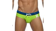 SLIP DE BAIN  VERT SPORT DETAIL BINDING  ADS109 - ADDICTED