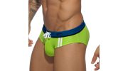 SLIP DE BAIN  VERT SPORT DETAIL BINDING  ADS109 - ADDICTED