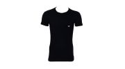 T SHIRT NOIR COL ROND  EAGLE BLANC - ARMANI