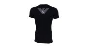 T SHIRT NOIR COL ROND  EAGLE BLANC - EMPORIO ARMANI