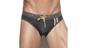 SLIP DE BAIN MATT GOLD BRIEF MARRON 1825 – ES COLLECTION