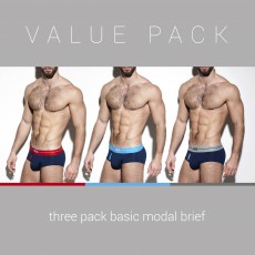 PACK DE 3 SLIPS BASIC MARINE UN249P - ES COLLECTION