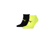 PACK DE 2 PAIRES CHAUSSETTES PERFORMANCE TRAIN LIGHT NOIR ET JAUNE  - PUMA