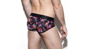 SLIP FLOWERY NOIR UN250 - ES COLLECTION