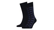 LOT DE 2 CHAUSSETTES BIRDEYE SOCK UNI ET A MOTIF NOIR ET BLEU - TOMMY