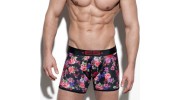 BOXER FLOWERY NOIR UN252 - ES COLLECTION