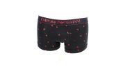 BOXER COURT NOIR  EAGLE ROUGE BRILLANT 8A592- ARMANI