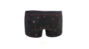 BOXER COURT NOIR  EAGLE ROUGE BRILLANT 8A592- ARMANI