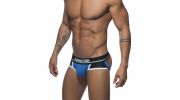 JOCK STRAP PUSH UP SPORT  BLEU ET NOIR AD744 - ADDICTED