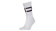 PAIRE DE CHAUSSETTES HAUTES BLANCHES LOGO  - TOMMY