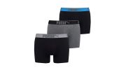 LOT DE 3 BOXERS LIFESTYLE SUEDED COTTON NOIR ET GRIS - PUMA