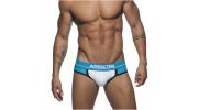 JOCK STRAP PUSH UP SPORT BLANC ET TURQUOISE AD744 - ADDICTED