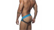 JOCK STRAP PUSH UP SPORT BLANC ET TURQUOISE AD744 - ADDICTED