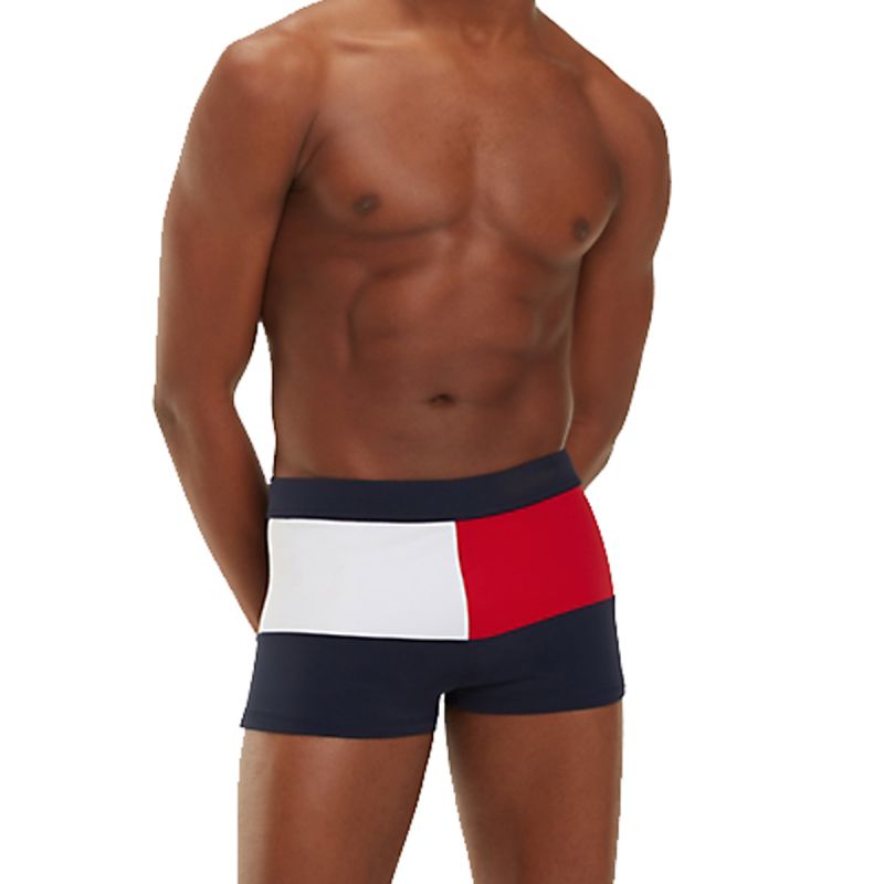 Boxer De Bain Knit Drapeau Marine M01063 Tommy Hilfiger