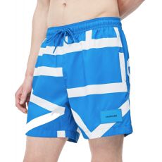 SHORT DE BAIN MEDIUM DRAWSTRING ABSTRACT IMPERIAL BLEU M00274  - CALVIN KLEIN 