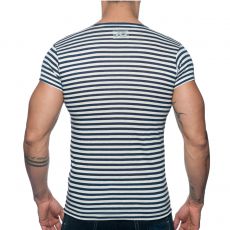 T-SHIRT COL V SAILOR MARINE AD588 - ADDICTED