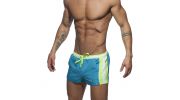 SHORT DE BAIN STRIPES BASIC TURQUOISE ADS214 - ADDICTED