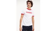 T-SHIRT BLANC MANCHES COURTES CN SS TEE UM0UM01620 - TOMMY HILFIGER