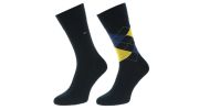 CHAUSSETTE PACK 2 PAIRES NOIR/JAUNE KENSINGTON - TOMMY HILFIGER