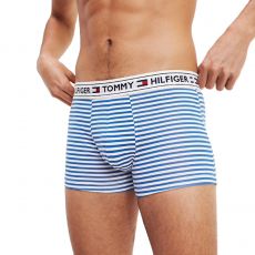 BOXER RAYE EN COTON BLANC/BLEU M01559 - TOMMY HILFIGER