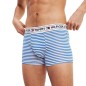 BOXER RAYE EN COTON BLANC/BLEU AUTHENTIC M01559 - TOMMY HILFIGER